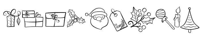 Christmas Drawing Font OTHER CHARS