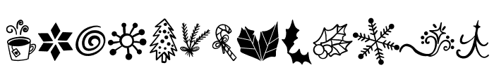 Christmas Elements Font UPPERCASE