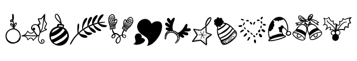 Christmas Elements Font UPPERCASE