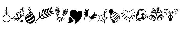 Christmas Elements Font LOWERCASE