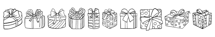 Christmas Gift Boxes Font OTHER CHARS