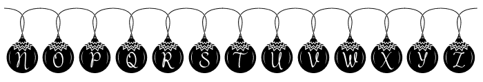 Christmas Glass Ball Ornament Font UPPERCASE