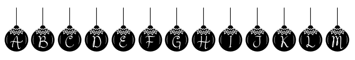 Christmas Glass Ball Ornament Font LOWERCASE