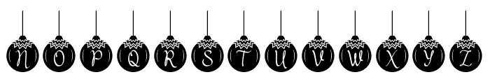 Christmas Glass Ball Ornament Font LOWERCASE