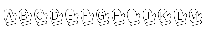 Christmas Gloves Font LOWERCASE