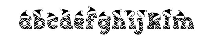 Christmas Hat Free Font LOWERCASE