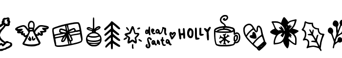 Christmas Joy Doodles Regular Font UPPERCASE