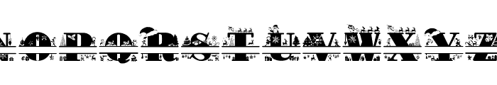 Christmas Monogram Alphabet Regular Font LOWERCASE