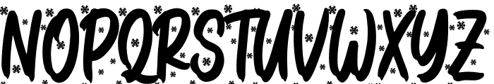 Christmas Present Snow Font UPPERCASE