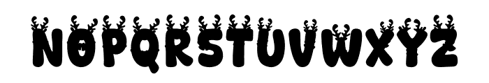 Christmas Rudolph Font LOWERCASE