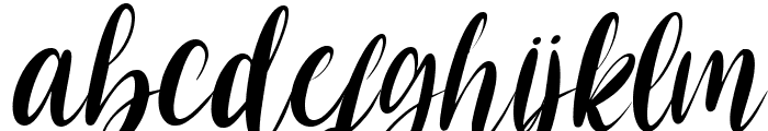 Christmas Script Italic Font LOWERCASE