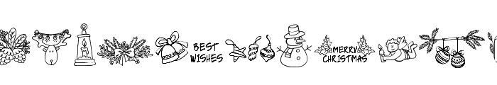 Christmas Season Doodle Font LOWERCASE