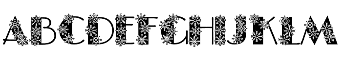 Christmas Snow Bold Font UPPERCASE