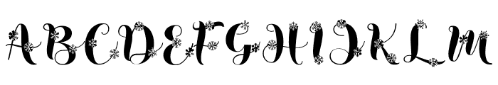 Christmas Snow Gold Font UPPERCASE