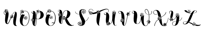 Christmas Snow Gold Font UPPERCASE