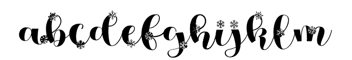 Christmas Snow Gold Font LOWERCASE