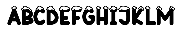 Christmas Snow White Font UPPERCASE