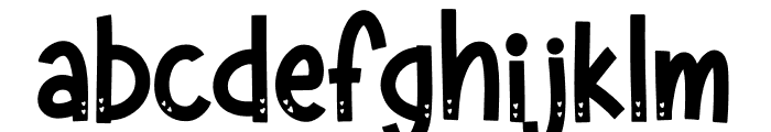 Christmas Snowball Hearth Font LOWERCASE