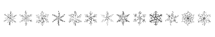 Christmas Snowflake Font UPPERCASE