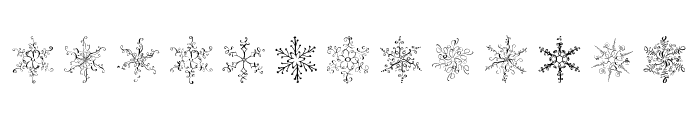 Christmas Snowflake Font UPPERCASE