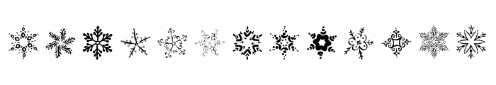 Christmas Snowflake Font LOWERCASE