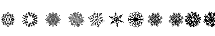 Christmas Snowflakes Font UPPERCASE