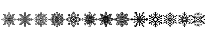 Christmas Snowflakes Font LOWERCASE