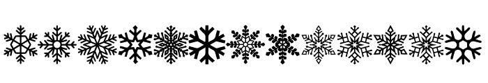 Christmas Snowflakes Font LOWERCASE