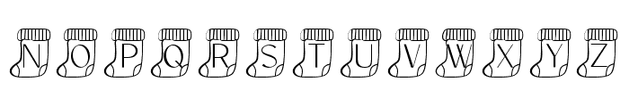 Christmas Sock Font UPPERCASE