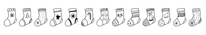 Christmas Socks Font UPPERCASE