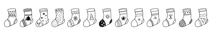 Christmas Socks Font UPPERCASE