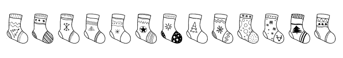 Christmas Socks Font LOWERCASE