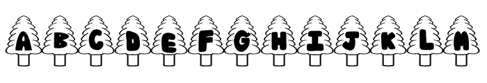 Christmas Tree Decorative Font UPPERCASE