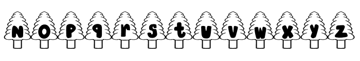 Christmas Tree Decorative Font LOWERCASE