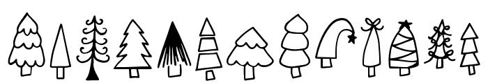 Christmas Trees Dingbat Font UPPERCASE