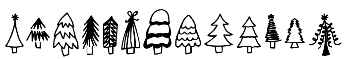 Christmas Trees Dingbat Font UPPERCASE