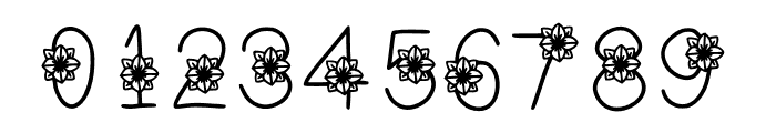 Christmas flower alphabet Font OTHER CHARS