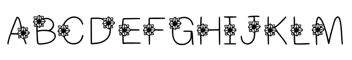 Christmas flower alphabet Font UPPERCASE