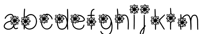 Christmas flower alphabet Font LOWERCASE
