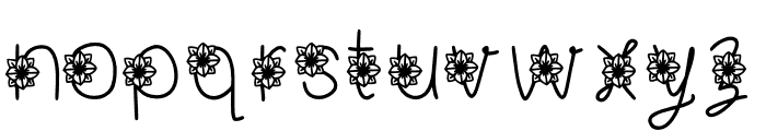 Christmas flower alphabet Font LOWERCASE