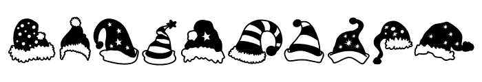 Christmas hat doodle Font OTHER CHARS