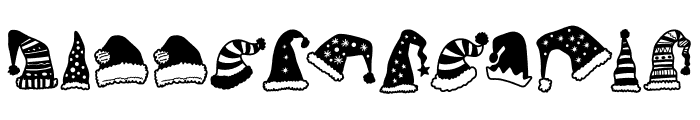 Christmas hat doodle FONT