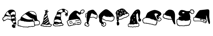 Christmas hat doodle Font LOWERCASE
