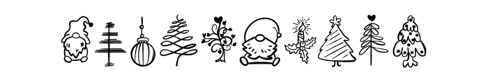 Christmas scrawl Font OTHER CHARS