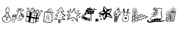 Christmas scrawl Font UPPERCASE