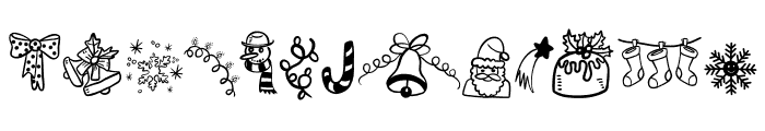 Christmas scrawl Font UPPERCASE