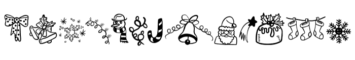 Christmas scrawl Font LOWERCASE