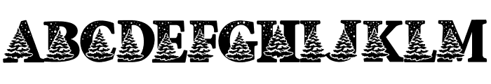 Christmas tree winter Font UPPERCASE