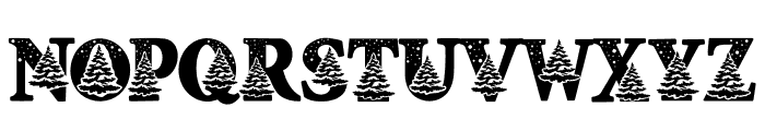 Christmas tree winter Font UPPERCASE