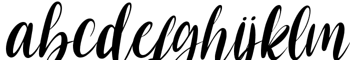 ChristmasScript-Italic Font LOWERCASE